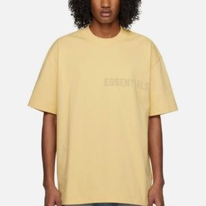 Essentials Men's Oversized Short Sleeve Tee in Pale Yellow